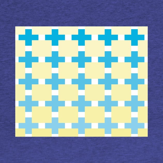 A mosaic in blue and beige colors by DomRafael